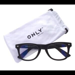 ONLY Eyewear TRAVELER +2.50 Blue Light Blocking Reading Glasses Black Frames